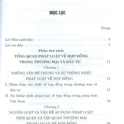 PHÁP LUẬT VỀ HỢP ĐỒNG TRONG THƯƠNG MẠI VÀ ĐẦU TƯ - Những Vấn Đề Pháp Lý Cơ Bản (Sách chuyên khảo) (Xuất bản lần thứ tư có sửa chữa, bổ sung)