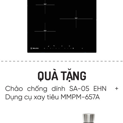 Bếp kính âm 3 từ MH-5903 I - Tặng dụng cụ xay tiêu + Chảo nấu từ cao cấp - Hàng chính hãng