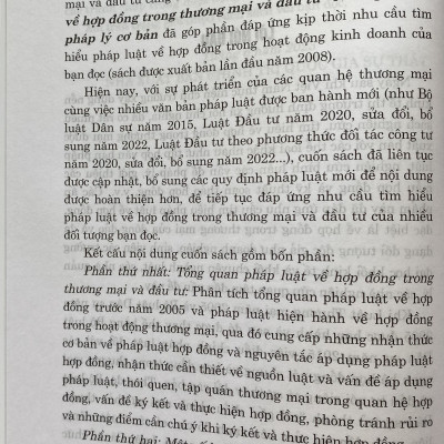 Sách - PHÁP LUẬT VỀ HỢP ĐỒNG TRONG THƯƠNG MẠI VÀ 1 ĐẦU TƯ NHỮNG VẤN ĐỀ PHÁP LÝ CƠ BẢN