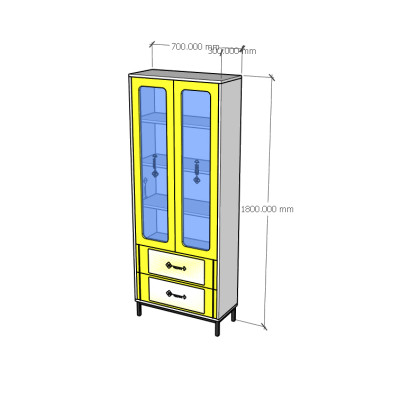 [Happy Home Furniture] TAKO, Tủ lưu trữ 2 cửa mở - chân sắt, 70cm x 30cm x 180cm ( DxRxC), TCM_142