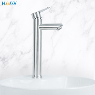 Vòi chậu rửa mặt lavabo lạnh thân cao inox 304 Hobby home decor LBL7