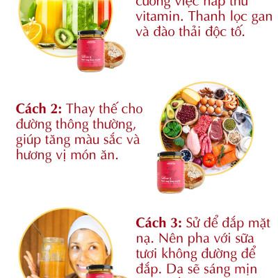 Saffron ngâm mật ong Kingdom Herb chính hãng thượng hạng hộp 311g