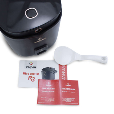 Nồi cơm điện chống dính cao cấp 3D Kalpen R3 dung tích 1 lít, an toàn cho sức khỏe - Hàng chính hãng
