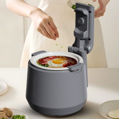 Nồi Cơm Điện Áp Suất Lòng Sứ Dưỡng Sinh Mishio MK396 dung tích 0.8L cho 1-2 người – Bí Quyết Cho Cơm Gạo Lứt - Hàng chính hãng