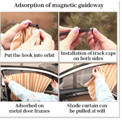 Rèm vải che chắn nắng xe ô tô BMW 118i Cao Cấp gắn nam châm keo 3M