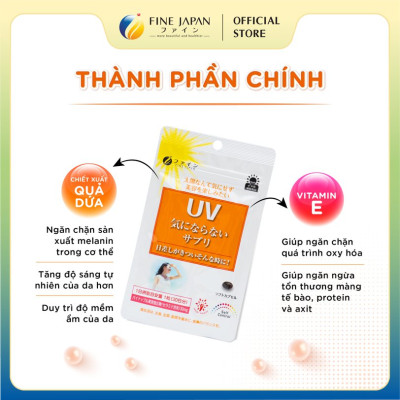 Viên uống chống nắng UV Care Plus FINE JAPAN hạn chế lão hóa da và giúp da sáng mịn gói 30 viên