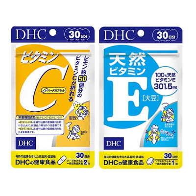 Combo Viên Uống DHC Trắng Hồng Và Mịn Màng 30 Ngày (VitaminE & VitaminC)