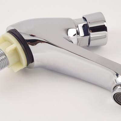 Vòi Lavabo lạnh nhấn hơi Eurolife EL-119 (Trắng bạc)