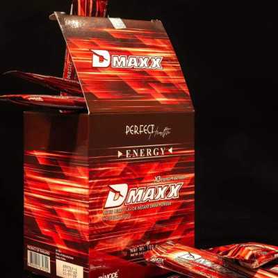 DMAXX thức uống bổ sung vitamin năng lượng không đường DAMODE 12 gói dùng thử màu đỏ