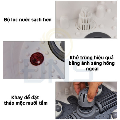 [Hàng Chính Hãng - BH 2 Năm]Bồn máy chậu ngâm chân massage cao cấp con lăn tự động Homedics FB-650, SereneLife SL12, SL17