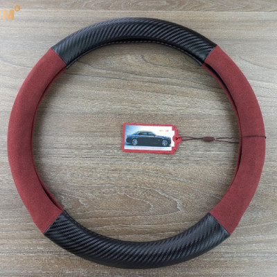 Bọc vô lăng cao cấp Macsim mã 8771 màu đỏ đô + cacbon