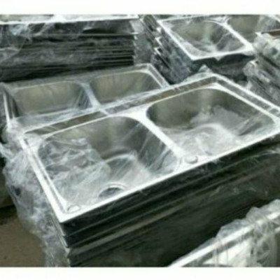 Combo chậu chén inox + vòi rửa chén nóng lạnh inox 304