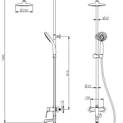 Sen bộ tắm đứng nóng lạnh Eurolife EL-S904 (Trắng bạc)