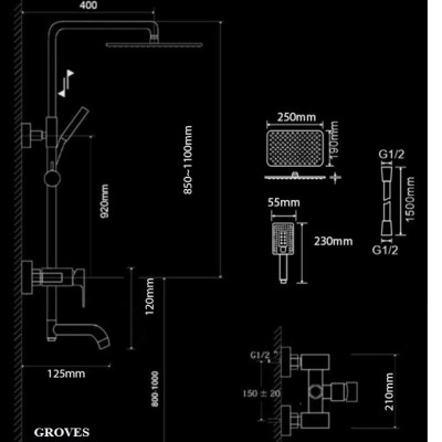Sen cây nóng lạnh nút phím đàn đồng mạ crom cao cấp GROVES GS 8423 (Sang trọng, hiện đại, bền bỉ với thời gian)