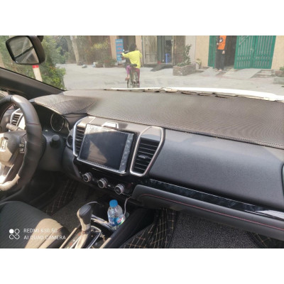 Thảm Taplo Xe Honda City đời 2014 đến 2021 Da Vân Carbon Hàng Cao Cấp Có Chống Trượt.