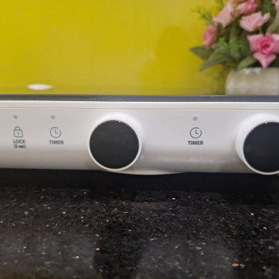 Bếp Điện Từ Đôi LocknLock EJI326WHT - Nhỏ Gọn, Mặt Kính, Khóa An Toàn, Hẹn Giờ - Hàng chính hãng