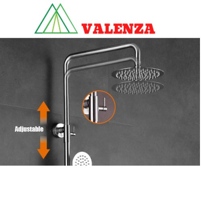 Bộ sen cây tắm đứng inox sus304 nóng lạnh Valenza SCT-01