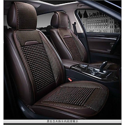 Lót ghế tựa lưng dạng hạt gỗ cao cấp cho ô tô