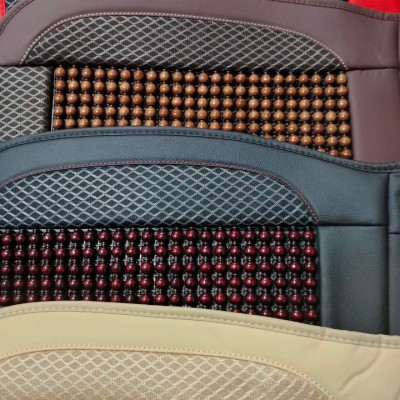 Lót Ghế ô tô Chất Liệu Da Cao Cấp Phủ 1 Ghế Trước,Có Đan Hạt Gỗ Chống Nóng, Massage Lưng cao cấp