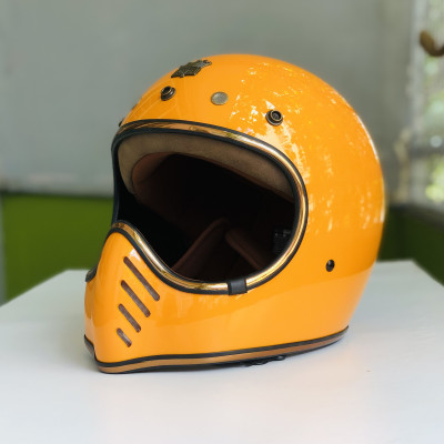 Nón bảo hiểm fullface ROYAL H1 vàng nghệ bóng