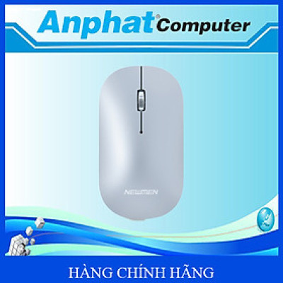 Chuột máy tính không dây Newmen D566 (Dual Mode BT5.0 & 2.4 Ghz) - Bạc - Hàng chính hãng