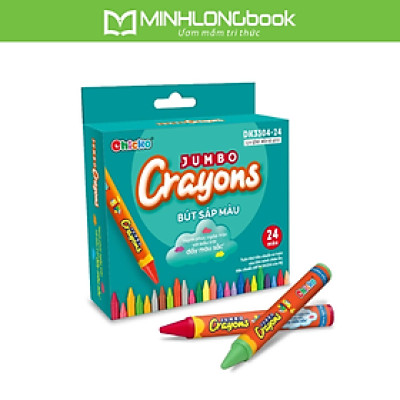 Bút Sáp Màu Chicko Jumbo Crayons - 24 Màu - DK3304-24