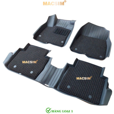 Thảm lót sàn xe ô tô 2 lớp NEW HONDA CRV 2023-2024+ Nhãn hiệu Macsim 3W chất liệu nhựa TPE đúc khuôn cao cấp - màu đen (2 hàng ghế)