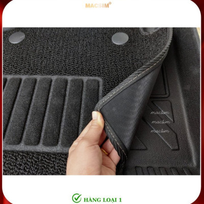 Thảm lót sàn ô tô 2 lớp cao cấp dành cho xe Toyota Raize 2022-nay (sd) nhãn hiệu Macsim chất liệu TPE màu đen