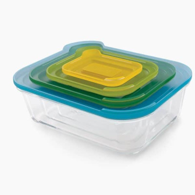 Bộ Hộp Đựng Thực Phẩm Joseph Joseph 81060 Nest Glass Food Storage 4 Món Hàng chính hãng