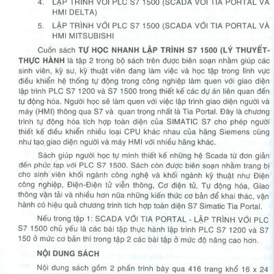 Tự Học Nhanh Lập Trình S7 1500 (Lý Thuyết - Thực Hành)