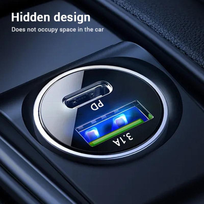 Tẩu sạc Qc3.0 PD 20W cổng USB Type-C trên xe hơi công suất 20W an toàn nhỏ gọn tiện dụng