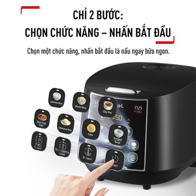 Nồi cơm điện tử Tefal EasyRice Max 1.8 lít RK737868 - Hàng chính hãng