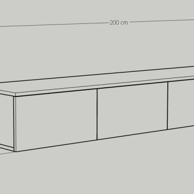 [Happy Home Furniture] OLA , Kệ TV 4 ngăn kéo - treo tường , 200cm x 40cm x 28cm ( DxRxC), KTV_023