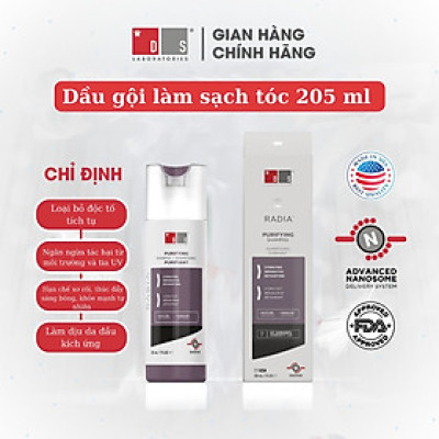 Dầu gội thanh lọc dành cho da khô, nhạy cảm, kích ứng RADIA SHAMPOO 205ML của Ds Laboratories ( Mỹ )