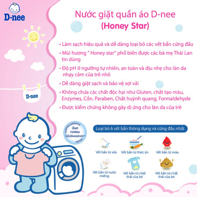 Nước Giặt Quần Áo Cho Bé D-nee - Chai 960ml (Hồng)