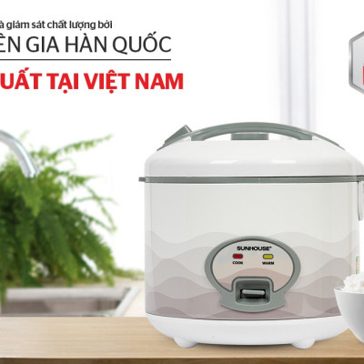 Nồi cơm điện 1.8L SUNHOUSE SHD8602- Hàng chính hãng