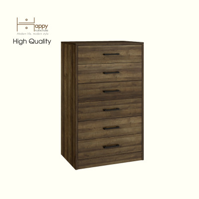 HAPPY FURNITURE , HEINEE - Tủ lưu trữ 6 ngăn kéo, THK_234 , 60cm x 40cm x 84cm DxRxC, sản phẩm phổ thông