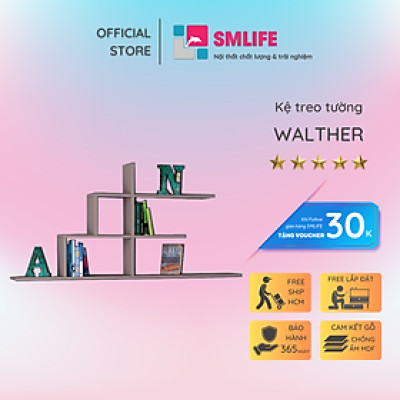 Kệ gỗ trưng bày kiểu dáng nhỏ gọn SMLIFE Walther