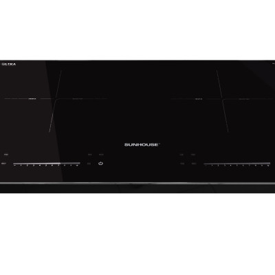 Bếp từ đôi Sunhouse SHB-566HL, Công suất 4000W, Mặt kính Ultra Vitro Ceramic bo viền sang trọng, Chức năng nấu nhanh Booster, Bảng điều khiển Slider Control siêu nhạy, Tính năng hẹn giờ, khóa trẻ em, tự động ngắt, Hàng chính hãng - BH 3 năm tại nhà
