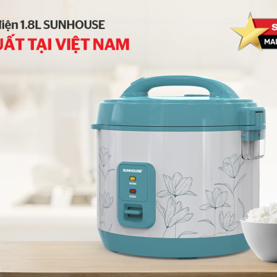 Nồi Cơm Điện 1.8L Sunhouse SHD8605 - Hàng Chính Hãng