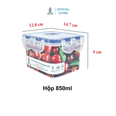 Hộp Nhựa Việt Son Lock Kín Hơi (Bộ 8 Hộp) Đựng Thực Phẩm