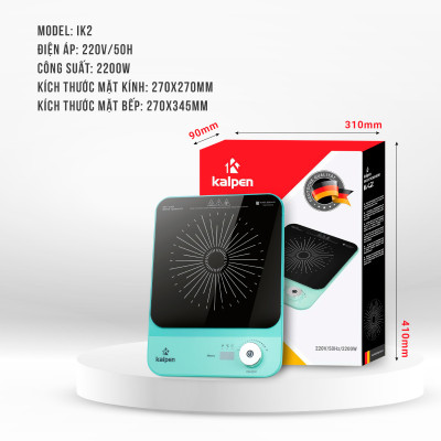 Bếp từ đơn Kalpen IK2 công suất 2200W chuẩn Đức, bảo hành 2 năm - hàng chính hãng