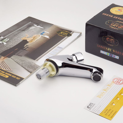 Vòi Lavabo lạnh nhấn hơi Eurolife EL-119 (Trắng bạc)