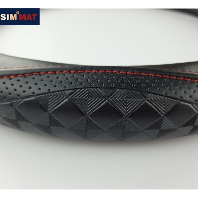 Bọc vô lăng cao cấp Macsim mã L38T mới chất liệu da thật - Khâu tay 100% phù hợp các loại xe