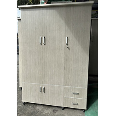 Tủ quần áo mở 3 cánh nhựa loại tốt màu sồi 1m2 x 1m8 x 47 cm