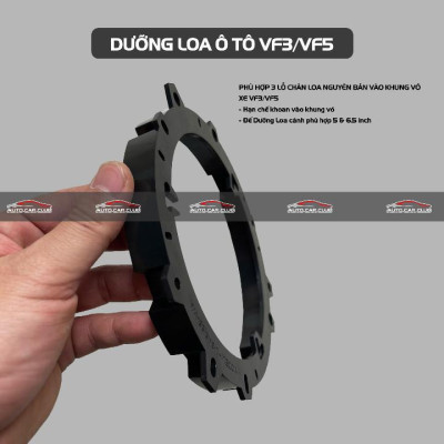 Dưỡng loa cánh ô tô 6.5 inch Vinfast VF3, VF5 nhựa PVC đen bóng hàng cao cấp loại đa năng mẫu 2025