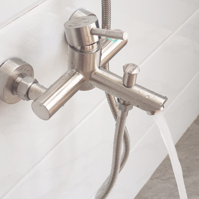 Bộ vòi sen nóng lạnh Inox SUS 304 Eurolife EL-1201 (Trắng vàng)