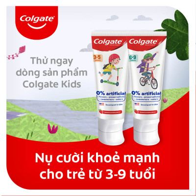 Bộ đôi kem Đánh Răng Colgate Trẻ em thiên nhiên 6-9 tuổi 80G