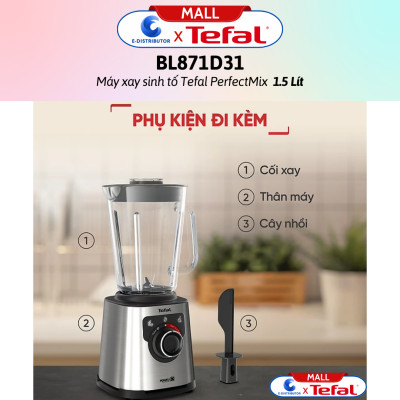 Máy xay sinh tố Tefal PerfectMix BL871D31 - Hàng chính hãng - Bảo Hành 12 Tháng