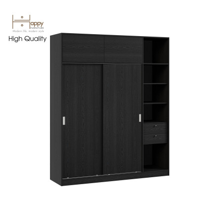 [Happy Home Furniture] ELEGANT, Tủ quần áo cửa lùa 1m8x2m2 , 180cm x 54cm x 220cm ( DxRxC), TCL_006